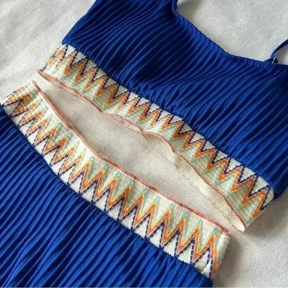 Bikini Sets 2 Piece Swimsuit  Ribbed High Waisted Bathing Suit boho Aztec - Picture 8 of 13